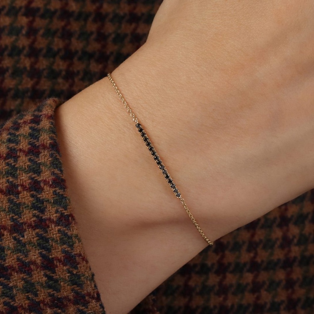 BLACK DIAMOND BRACELET IN GOLD